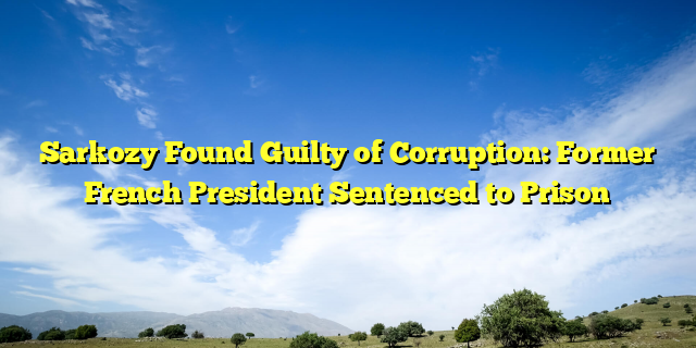 Sarkozy Found Guilty of Corruption: Former French President Sentenced to Prison